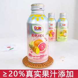 DOLE都乐气泡水400ml*6瓶菠萝椰子西柚碳酸气泡果汁网红夏日0脂肪