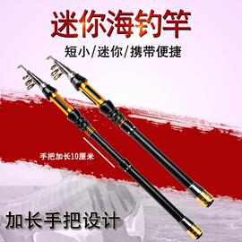 超短迷你海杆袖珍碳素鱼竿 1.5-3.0米超硬抛竿海钓路亚竿