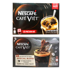 越南NESCAFE雀巢阿拉比卡罗布斯塔二合一速溶黑咖啡提神醒脑饮品