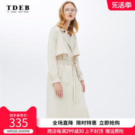 tdeb2024春季经典女风衣时尚，大牌高端欧美简约长款外套中长款