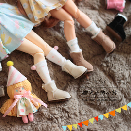 蝴蝶结雪地靴 小布 BLYTHE AZONE  OB24 OB11 QBABY OB22