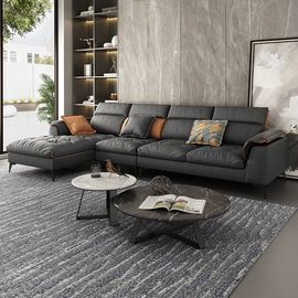 科技布沙发客厅现代简约北欧小户型意式极简直排乳胶贵妃布艺沙发