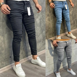jogger pants trousers for men 欧美男士弹力紧身jeans牛仔裤男