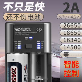 18650锂电池充电器专用多功能通用26650手电筒头灯2A21700