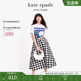 kate spade ks art dots tee 艺术波点印花T恤日常休闲通勤女