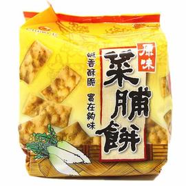 台湾巧益菜脯饼原味 160g  零食饼干