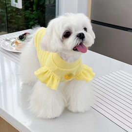 草莓飞袖背心狗衣服春夏装泰迪比熊博美小狗狗小型犬猫秋季薄款