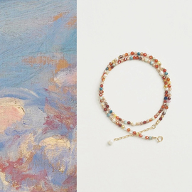 qiantao「青橙」原创天然水晶真珍珠，项链锁骨链女生气质颈链简约
