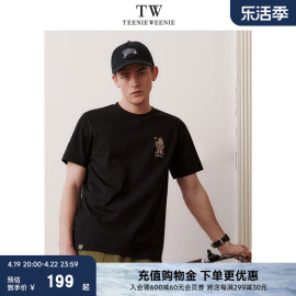 teenieweenie小熊男装夏季潮流，休闲圆领棉质，短袖t恤情侣