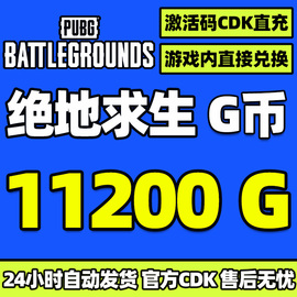 PUBGG币绝地求生 11200 G币 充值吃鸡金币激活码CDK箱子套装皮肤