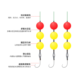 飘飘乐绑好子线鱼钩，钓组挂细条泥鳅钓翘嘴，钩专用路亚饵鲈鱼鳜鱼黑