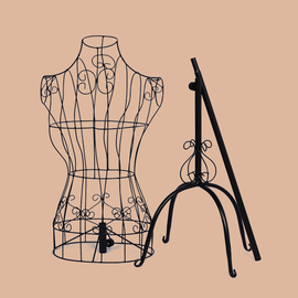 欧式铁艺模特架女道具，婚纱拍摄服装架，全身半身女挂衣架展示架