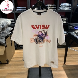 EVISU 福神2024年春夏男士佛头鲤鱼印花T恤2ESHTM4TS8052LFCT