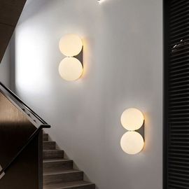 北欧简约现代艺术壁灯设计师个性创意玻璃圆球装饰过道卧室床头灯