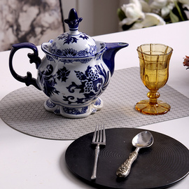 景德镇青花瓷茶壶陶瓷家用大容量单壶大号泡茶杯单壶套装茶具