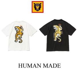 夏季humanmade短袖t恤老虎头，卡通情侣装宽松落肩260g双纱纯棉