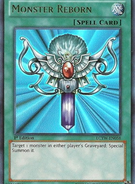 游戏王 美版 正版 - 死者苏生 Monster Reborn/金闪/LCYW