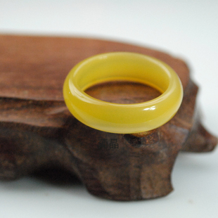 天然黄玉髓戒指/指环 黄玉髓戒面 黄玉髓指环 男女款
