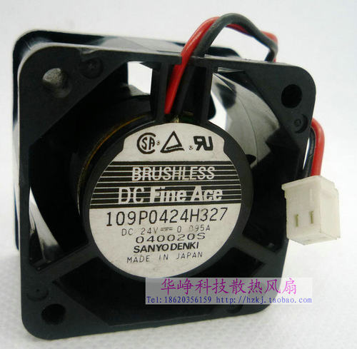 Sanyo/三洋 109P0424H327 DC24V 0.095a 4cm 变频器 散热风扇