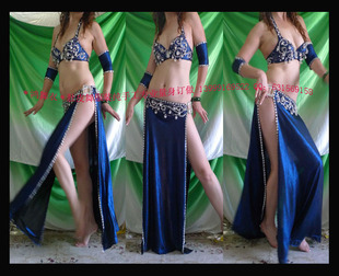 魅幻诱惑 纯手工专业订做 肚皮舞宝蓝27 高贵钻式 鸿舞衣