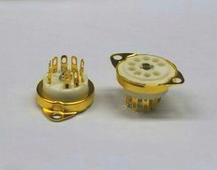 镀金小九脚电子管座用于：6P1 6P14 6N1 6N3 6N11 6J8等