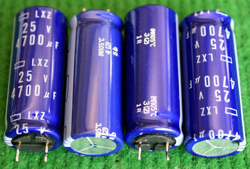 日本NIPPON蓝皮LXZ低ESR高速电容25V 4700UF高频开关电源拆下