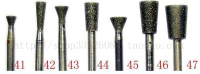 玉雕工具-7支装2.35柄玉雕工具-金刚石磨针-喇叭系列（c3-6)