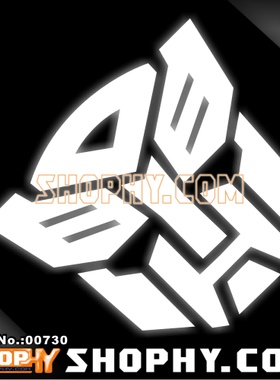 汽车踏板车贴纸3M反光贴00730变形金刚动画版