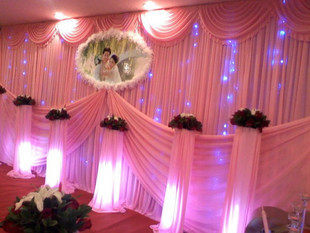 惊爆道具用品背景纱幔精工制作婚庆展台新品