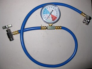 R134A 汽车空调制冷剂检测补充加注管 DIY 加氟工具 ST801G70