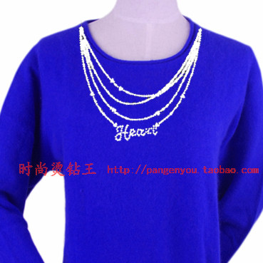 衣服配件 烫图 DIY韩国烫钻 DMC 爱心字母领口成品烫图2101#