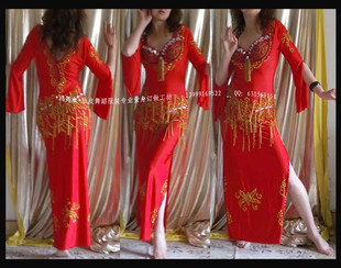尼罗河美丽红舞娘 专业定做 藤杖舞袍子 鸿舞衣 TZ001
