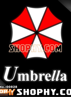 汽车踏板车贴纸3M反光贴00828生化危机之Umbrella保护伞