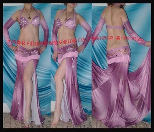 含苞待放 纯手工肚皮舞演出服订做 紫26 意幽幽 鸿舞衣