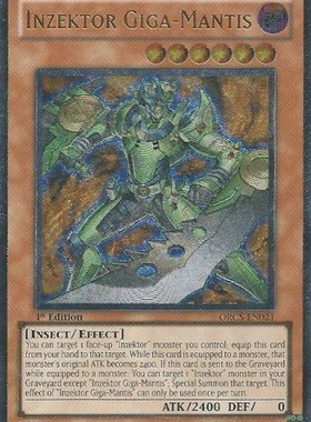 游戏王 美版 正版 - 甲虫装机 吉咖螳螂 Inzektor Giga/3D/ORCS