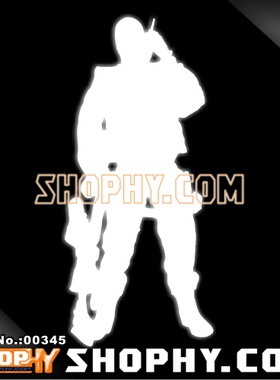 汽车踏板车贴纸3M反光贴00345反恐精英CS