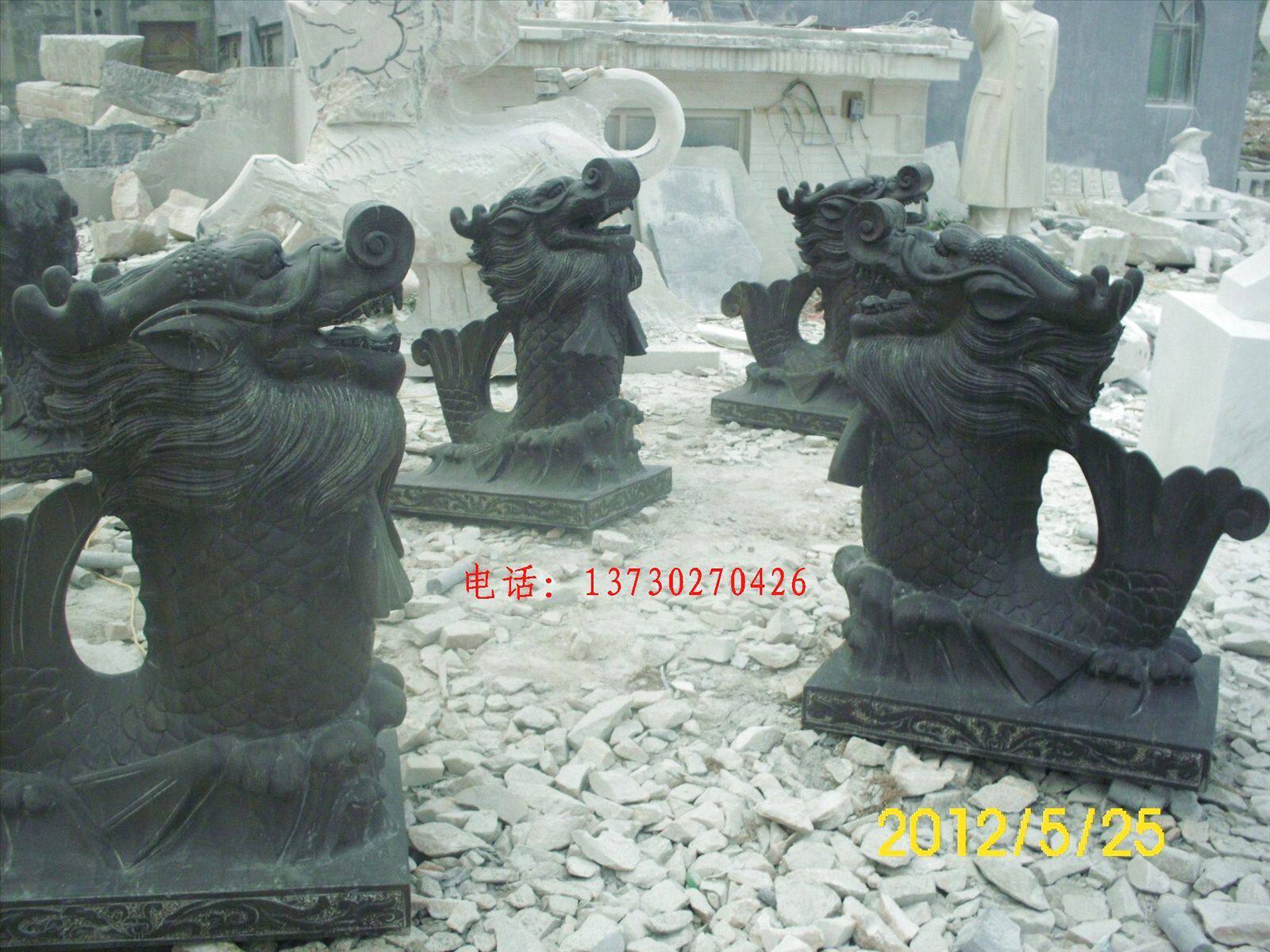 石雕鱼 石雕龙 石雕龙鱼 喷水龙 喷水鱼 石雕化龙鱼 石雕喷泉