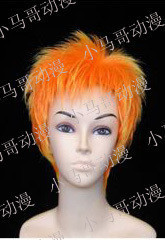 死神 黑崎一护 橙色 cosplay假发