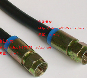 100%屏蔽电视线RG6同轴冷压接F头线0.5米1米2米3米5米10米15米