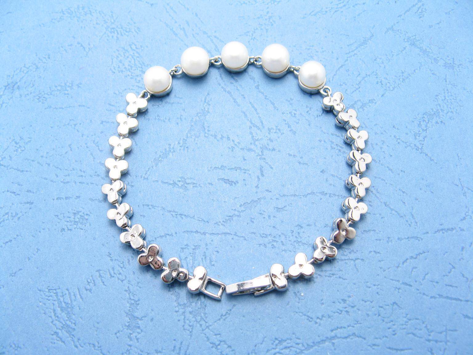 浙江诸暨山下湖天然淡水珍珠手链(白色)精美饰品