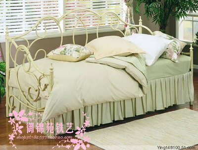 ys037欧式铁艺沙发床坐卧公主床