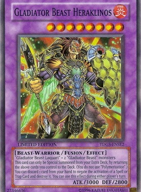 游戏王 美版 正版 - 剑斗兽 希拉克略 Gladiator/面闪/TDGS/限定