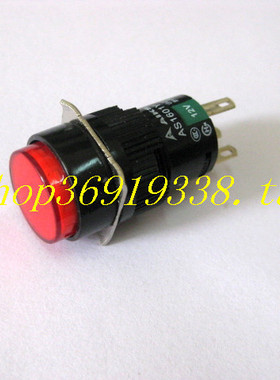 【正品 AIKS】爱克斯按钮开关 AS1601Y-11D 12V 红色 5脚 带灯
