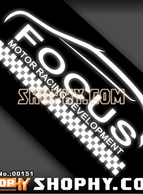 汽车踏板车贴纸3M反光贴00151福特福克斯FOCUS