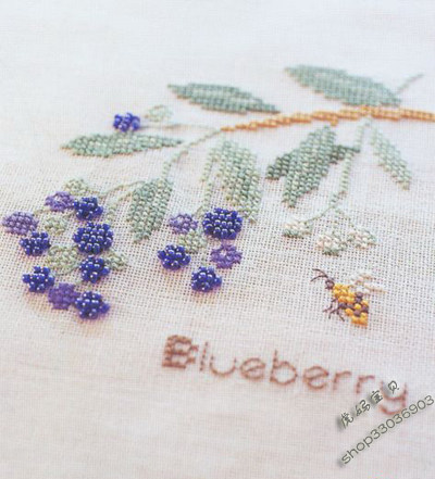 DMC十字绣静物花卉ZP068蓝莓物语 日本设计cross stitch