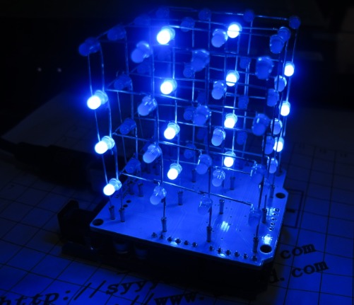 CUBE4 3D LED 光立方 ARDUINO 玩转 光魔方 4*4*4 模块 散件