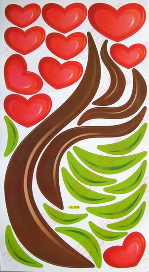 货号:hl934 [爱心树]墙贴|组合贴|装饰贴画|壁贴|瓷砖贴