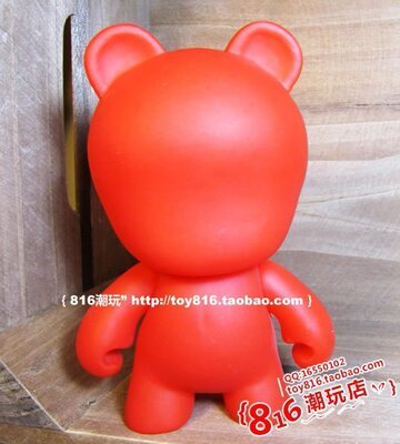 kidrobot素体涂鸦DIY公仔中国红