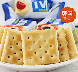 韩国饼干 韩国海太苏打饼干  无糖饼干 薄脆饼干 苏打饼干 135克