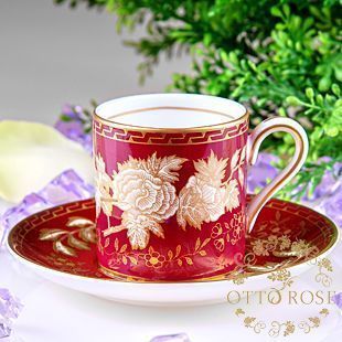 英国制 Wedgwood 古董 咖啡杯碟 绝版 瓷器 RubyTonquin大师珍藏